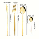 Ljojo 16-Piece Stainless Steel Tableware Set for Home, Hotel, and Restaurant