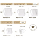 Ljojo 30/60-Piece White Porcelain Dinner Set Tableware for 6/12
