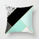 Ljojo Mint Green Geometric Printed Cushion Cover for Home Sofa Décor
