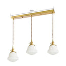 Ljojo Milky White Glass LED Pendant Chandelier - Modern Home Decor Light