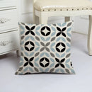Blue Arrow Geometric Petal Linen Pillowcase by Ljojo