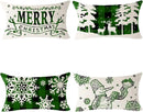 Christmas Wishes Animal Family Linen Pillowcase by Ljojo
