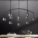 Ljojo Copper Crystal LED Pendant Light - Vintage American Ceiling Lamp for Living Room
