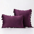 Black Tassel Pillowcases by Ljojo - Velvet Holiday Home Decoration Gift