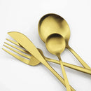 Ljojo Matte Stainless Steel Teaspoon Set for Dessert, Coffee, Ice Cream - 6 Pcs