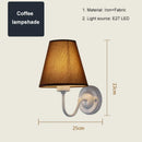 Nordic Fabric Lampshade Wall Lamp E27 LED - Modern Bedroom & Dining Room Lighting by Ljojo