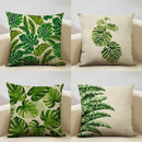 Exotic Green Leaf Pattern Pillow Covers - Ljojo Branded Pattern Cushion Cover
