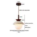 Ljojo LED Pendant Light Yellow Travertine Wood Hanging Lamp