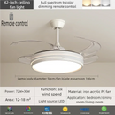 Smart Invisible Ceiling Fan Lamp Strong Wind Chandelier for Kitchen Living Room by Ljojo