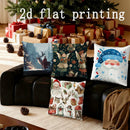 Christmas-themed Cushion Covers by Ljojo - Perfect for Sofa, Bedroom, Car Decor