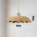 Japanese Flower Shaped Wicker LED Hanging Lamps for Stylish Home Decor by Ljojo