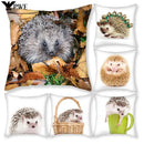Hedgehog Print Pillow Cover for Home Sofa Decor - Ljojo