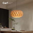 Retro Wooden Art Lamp: Japanese Bedroom Ceiling Wooden Pendant Light by Ljojo