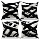 Abstract Monochrome Brushstroke Pillow Cover for Sofa, Bedroom, Car - Ljojo™