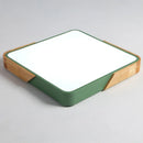 Ljojo Square Nordic LED Ceiling Lamp Wood 36W 60W 90W 144W Indoor Lighting Home Decor