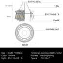 Luxury Chrome Crystal Chandelier Pendant Lamp for Living Room Bedroom Ljojo