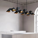 Modern Black Geometric Chandelier Lamp for Dining Room by Ljojo