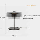 Green Glass Table Lamp for Home Office Bedroom Nightstand, Ljojo Luxury Desk Light