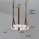Ljojo Marble Leather LED Pendant Light for Bedroom & Living Room