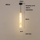 Ljojo Marble Dining Table Pendant Light - Designer Long Strip Lighting Fixture