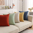 Ljojo Linen Pillow Cover in Green, Grey, White, Cream & Mustard - 12x20", 18x18", 25x25"