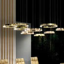 Ljojo Ring Pendant Lamp Chandelier Dimmable Ceiling Light for Dining Living Bedroom Kitchen