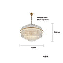Nordic Minimalist LED Chandelier Round Pendant Crystal Hanging Light Ljojo