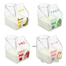 Ljojo 380ml Kawaii Milk Carton Glass Cup Strawberry Peach Theme