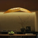 Wabi-Sabi LED Ceiling Chandelier Fish Bone Wood Pendant Light by Ljojo