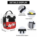 Ljojo Mickey Mouse Insulated Lunch Bag - Portable Thermal Bento Box