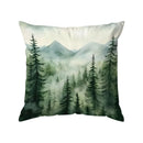 Ljojo Misty Forest & Mountain Pattern Pillowcase - Sofa Bedroom Car Cushion Cover