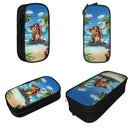 Ljojo Moana Kids Cartoon Pencil Case: Large Capacity, Office Supplies, Amazing Gift