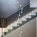 Ljojo Luxury Crystal LED Chandelier Pendant Light for Long Staircase & Island