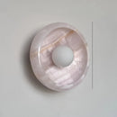 Modern Minimalist Round Jade Stone LED Wall Pendant Light Hanging Lamp by Ljojo