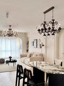 French Retro Style Living Room Pendant Light Luxury Candle Crystal Room Main Light Europea... by Ljojo