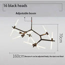 Nordic Minimalist Crystal Chandelier LED Pendant Light for Dinning Living Room by Ljojo