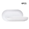 Ljojo 4/6 PP Oval Plates: Reusable for Family Kitchen, Picnics & Restaurants