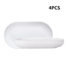 Ljojo 4/6 PP Oval Plates: Reusable for Family Kitchen, Picnics & Restaurants