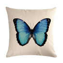Butterfly Cotton Linen Throw Pillow Cover for Home & Car Decor - Ljojo