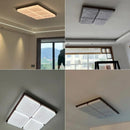 Ljojo LED Walnut Ceiling Lamp - Retro Aesthetic for Living Room, Dining, Study & Bedroom
