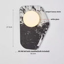 Ljojo Luxury Marble LED Wall Sconce White Glass Modern Wall Light