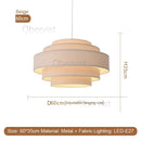 Nordic Minimalist Fabric Pendant Light Chandelier for Home Decor by Ljojo