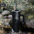 Ljojo Light Luxury Handle Cup: Insulated Straw Cup for Office, Travel, and Car
