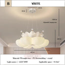 LED White Pink Crown Chandelier Ceiling Light for Living Room by Ljojo