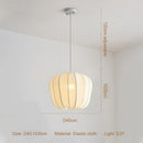 American Wabi Sabi Fabric Pendant Light by Ljojo | White Cloth Chandelier for Home Bar Dining Room