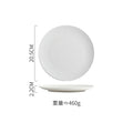 Ljojo Matte Ceramic Steak Pasta Dessert Salad Plate Hammer Pattern Shallow Restaurant Tableware