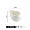 Ljojo Matte Ceramic Gravy Boat Milk Cup Steak Sauce Pot Seasoning Kitchen Tableware