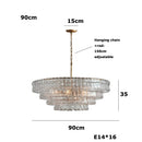 Dimmable LED Glass Chandelier for Living Dining Room Decor by Ljojo
