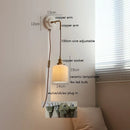 IWHD Japan Style Ceramic LED Wall Sconce with Adjustable Copper Arm for Bedroom and Bathroom - Nordic Modern Wandlamp by Ljojo