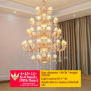 European Jade Lamp Crystal Pendant Lights French LED for Luxury Grand Hotel Staircase by Ljojo